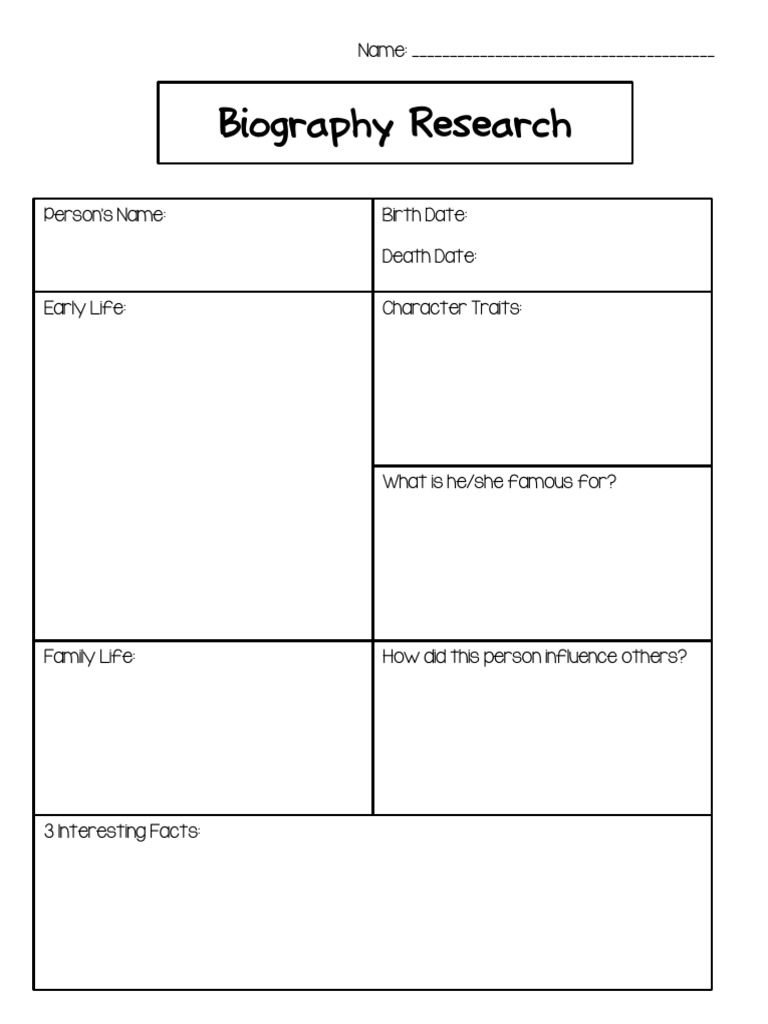 Biography Research: Name | PDF
