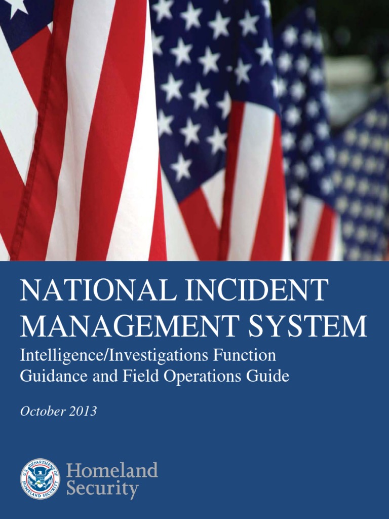NIMS Intel/Investigations Function Guidance and Field Operations Guide ...