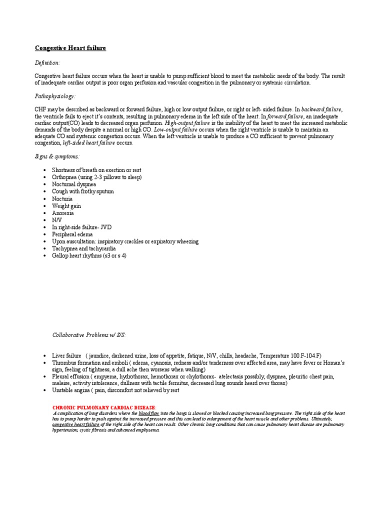 Understanding Congestive Heart Failure | PDF | Cardiology | Heart Failure