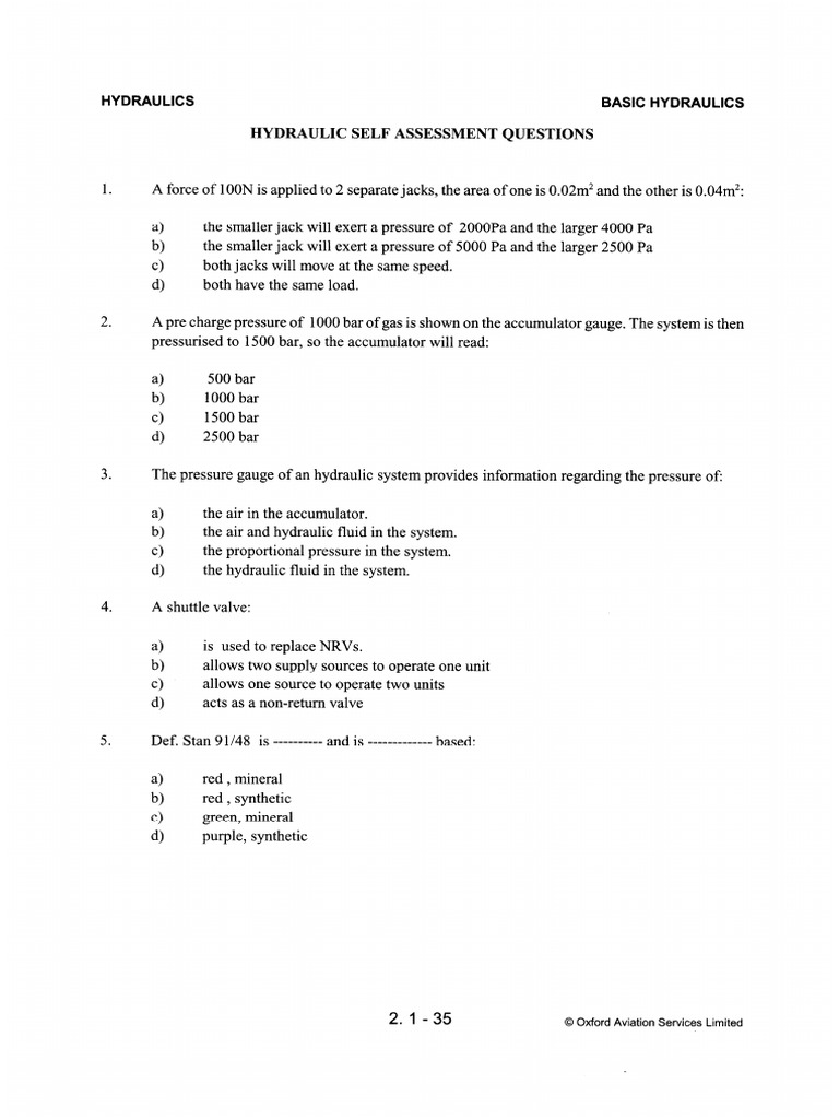 Hydraulics Questions PDF