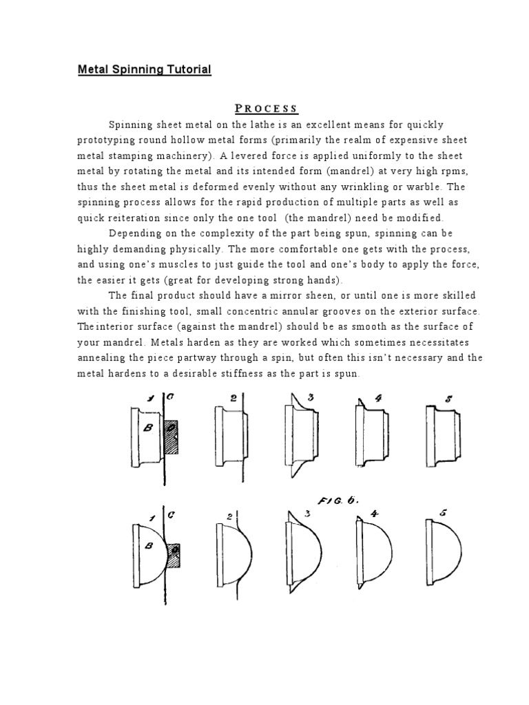 Metal Spinning Process and Techniques | PDF