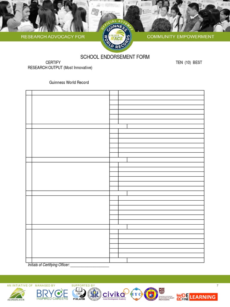 School Endorsement Form v2 PDF | PDF