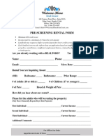Pre-Screening Rental Form: Date