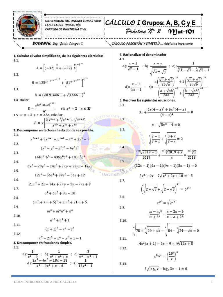 Practica 2 2-2018 A, B, C y E | PDF | Interacciones de disciplina ...