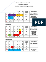 Kalender Akademik Semester Ganjil 2018/2019