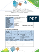 Guía de Actividades y Rubrica de Evaluación - Actividad 1 - Reconocimiento Del Curso PDF