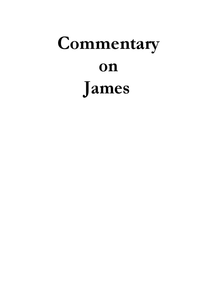 Commentary on the Book of James | PDF | Epistle Of James | Jesus