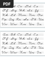 Cursive Handwriting Alphabets