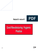 Good Manufacturing / Hygienic Practice