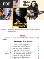Estructura y Ejemplos de Décimas | PDF | Arte | Poesía
