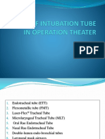 Type of Intubation Tube in Operation Theater 2