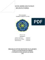 Kesehatan, Keselamatan Dan Keamanan Kerja: Fakultas Ekonomi Dan Bisnis