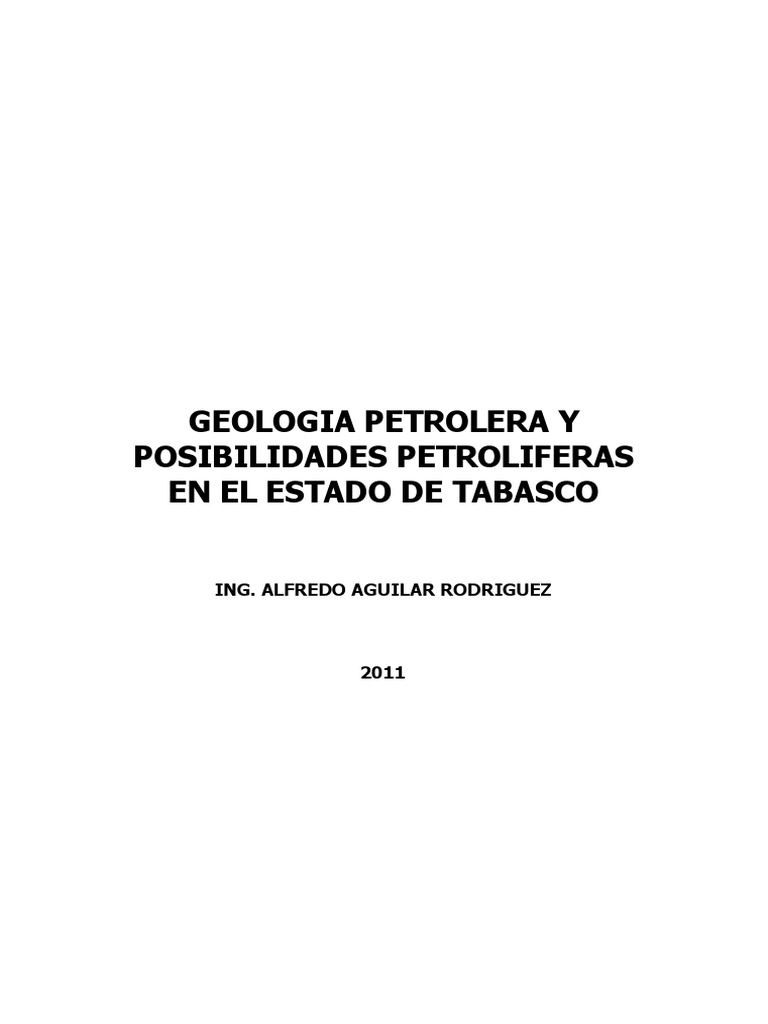 Geología Petrolera en Tabasco | PDF | Roca (geología) | Petróleo