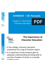 CHAR6019 - CB: Pancasila: Chapter 1: Pancasila Education As Character Education - Week 1