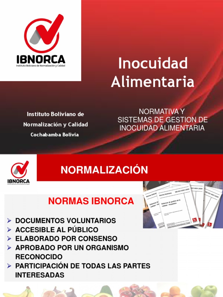 Normativa de Inocuidad Alimentaria en Bolivia | PDF | Análisis de ...