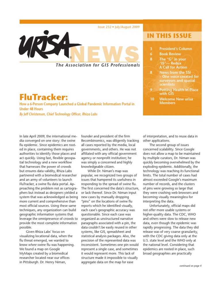 URISA News July/August 2009 | PDF | Geographic Information System ...