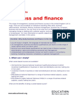 UK Business and Finance Subject Sheets