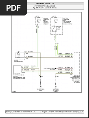 2002 Ford Focus ZX3 2002 Ford Focus ZX3: System Wiring Diagrams