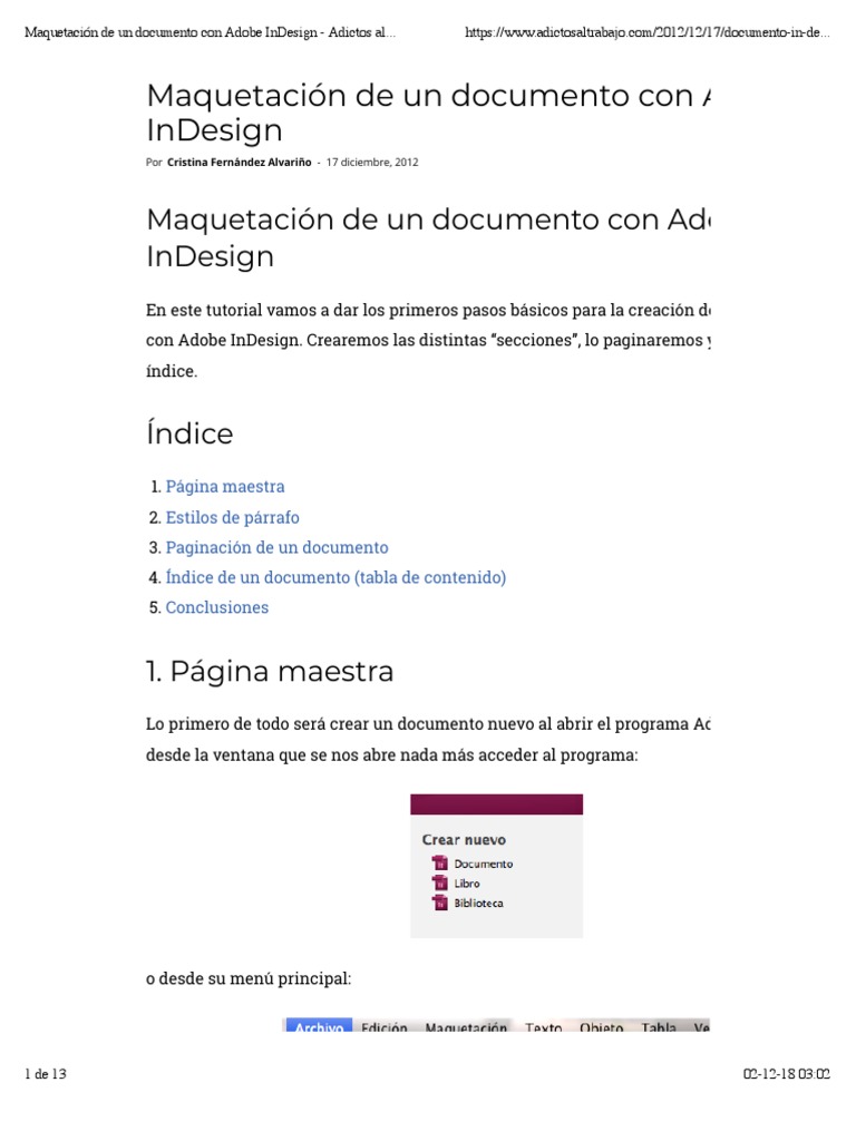 Maquetación de Un Documento Con Adobe InDesign - Adictos Al Trabajo ...