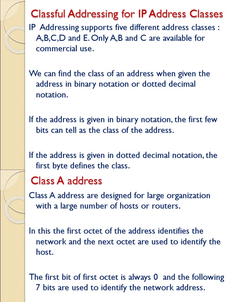 Understanding IP Address Classes A-E | PDF
