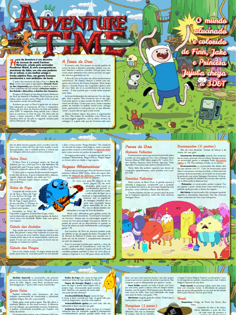 Adaptação - Adventure Time 3D&T PDF | PDF | Natureza
