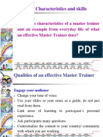 Characteristics and Skilled Required by Master Trainers
