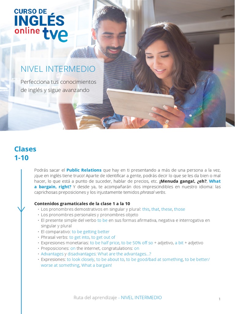 Temario de Inglés Intermedio | PDF | Sustantivo | Verbo