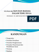 Pengurusan Dan Bahasa Dalam Surat Rasmi