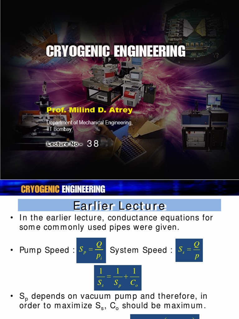 (3883) NPTEL Vacuum Technology PDF Pump Turbine