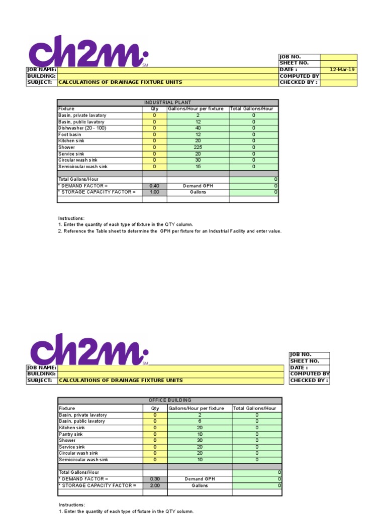 Water Heater Calculator PDF Sink Pantry