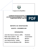 Primer Informe Preliminar de La CIDEF 10-12-2001