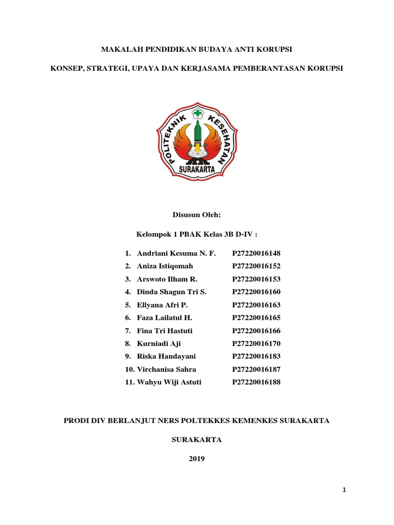 Pendidikan Budaya Anti Korupsi