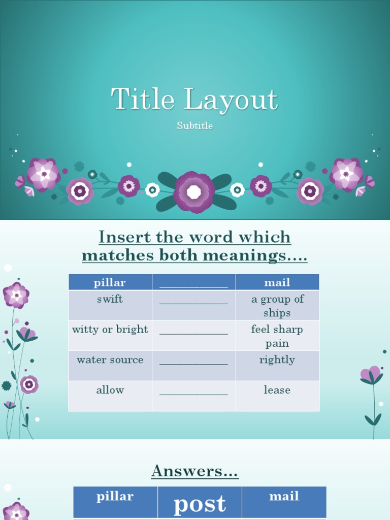Word Meanings and Synonyms Guide | PDF