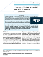 Comparative Analysis of Undergraduate Life Cycle in KPO Industry