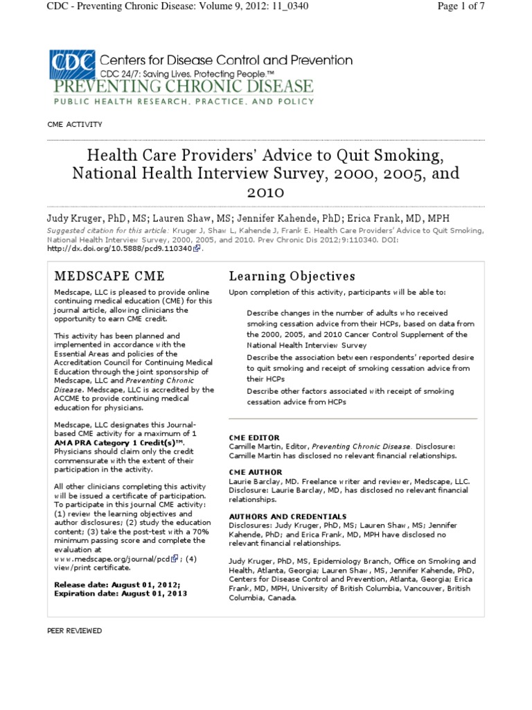 National Health Interview Survey Meditation