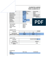 Calibration Laboratory Form Calibration of Tank