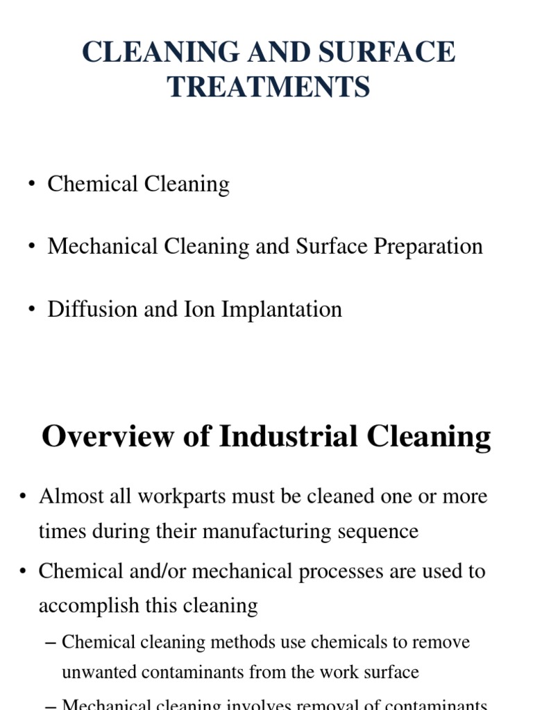 7 Cleaning & Surface Treatments | PDF | Thin Film | Corrosion