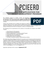 Call For Application For Heirit Development Program