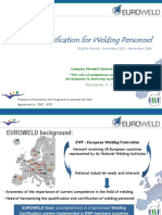 Euroweld: European Certification For Welding Personnel