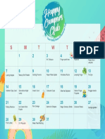 Free Summer Camp Calendar PDF