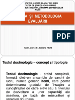 Testul Docimologic. Itemi de Evaluare