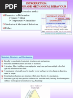 Deformation and Mechanical Behaviour