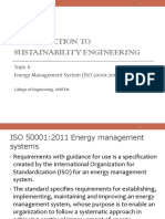 Mehb523 Introduction To Sustainability Engineering: Topic 6 Energy Management System (Iso 50001:2011 Enms)