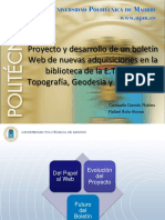 UPM Proyecto Boletin Digital Adquisiciones Biblioteca