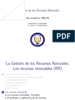 La Gestión de Los Recursos Renovables