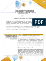 Matríz Final de Análisis Del Problema