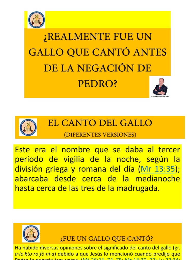 El Canto Del Gallo Pdf San Pedro Evangelios