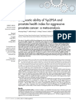 Diagnostic Ability of %p2PSA and Prostate Health Index For Aggressive Prostate Cancer: A Meta-Analysis