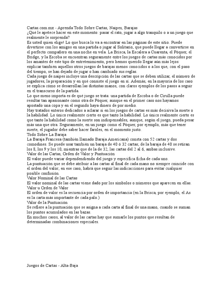Cuántas Cartas Se Reparten En El Chinchón Juegos de Cartas Baraja Inglesa | PDF | Juegos de mesa | Juegos de cartas