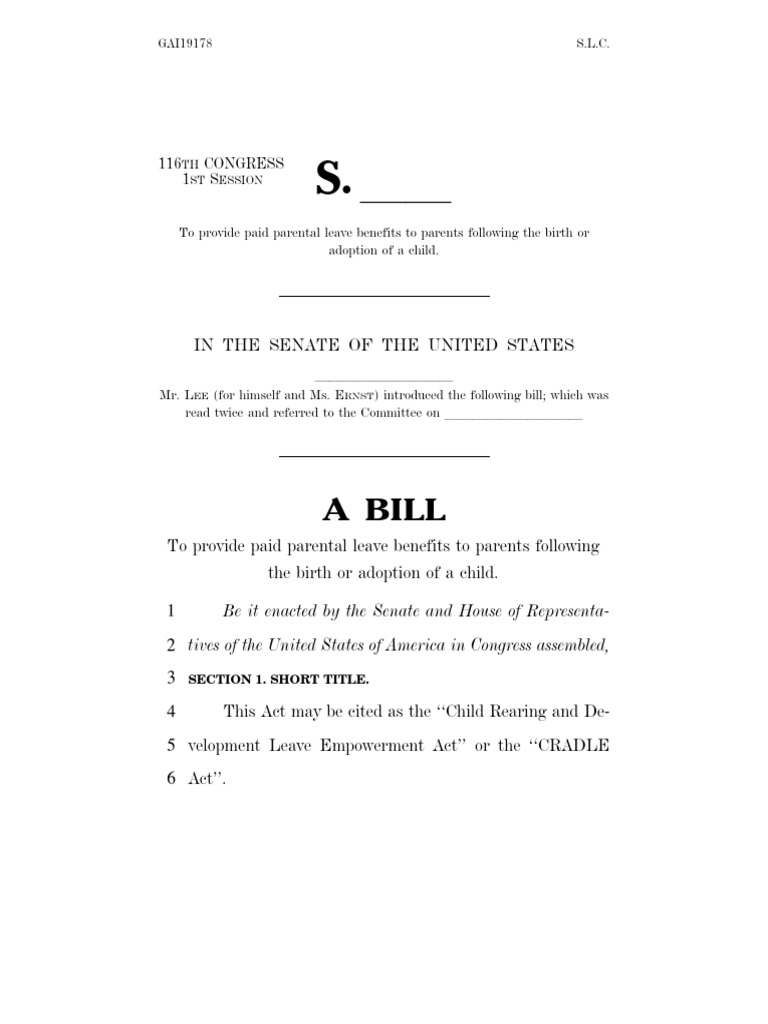 CRADLE Act Text PDF Social Security (United States) United States Code